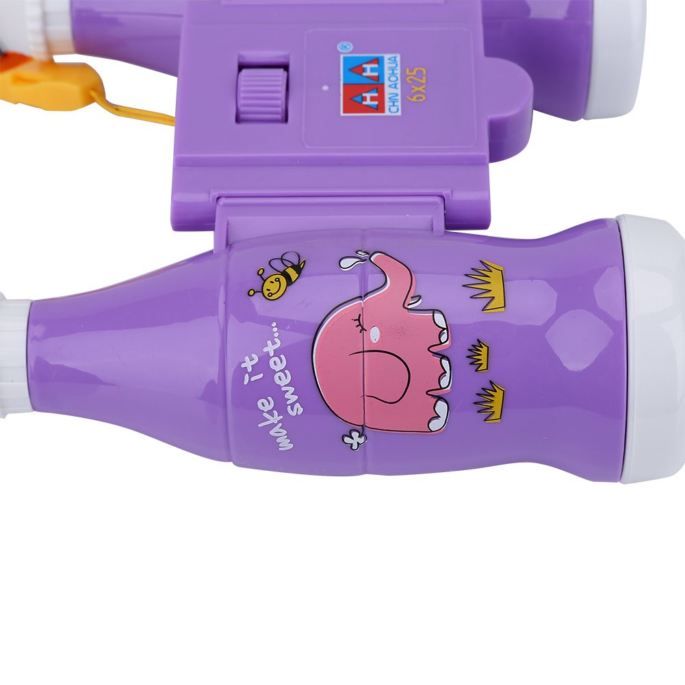 Binoculares VGEBY Púrpura Compactos a Prueba de Golpes de Alta Resolución para Niños y Niñas
