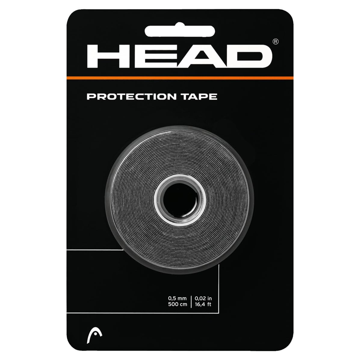 Head - Cinta de protección para la Cabeza de la Raqueta, Rollo de 16 pies, Color Negro
