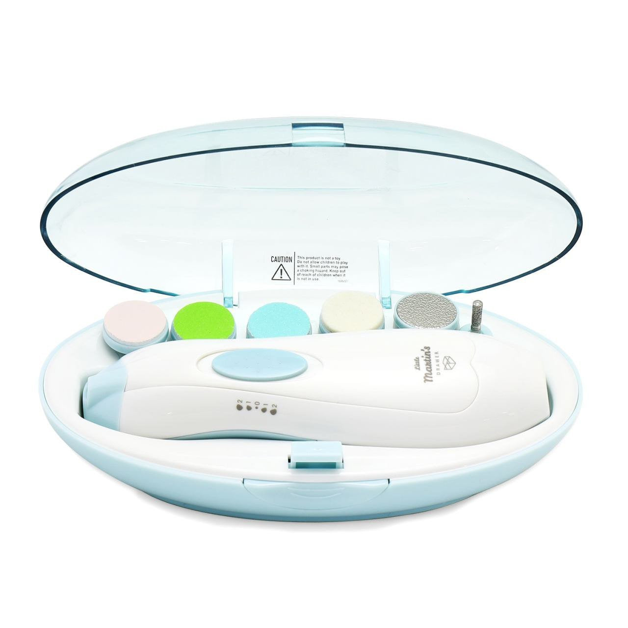 Little Martin’s Drawer Baby Nail File - Safe Baby Nail Clippers for Newborn or Toddler Toes and Fingernails - Care, Polish and Trim - Girls and Boys Accessory - Battery Operated (AA)