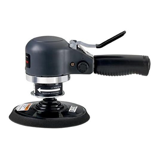Ingersoll Rand 311A Lijadora neumática silenciosa de 6 pulgadas, almohadilla de vinil, 12000 RPM, 0.25 HP, es ideal para bordes de plumas, preparación de metales y trabajos de acabado.
