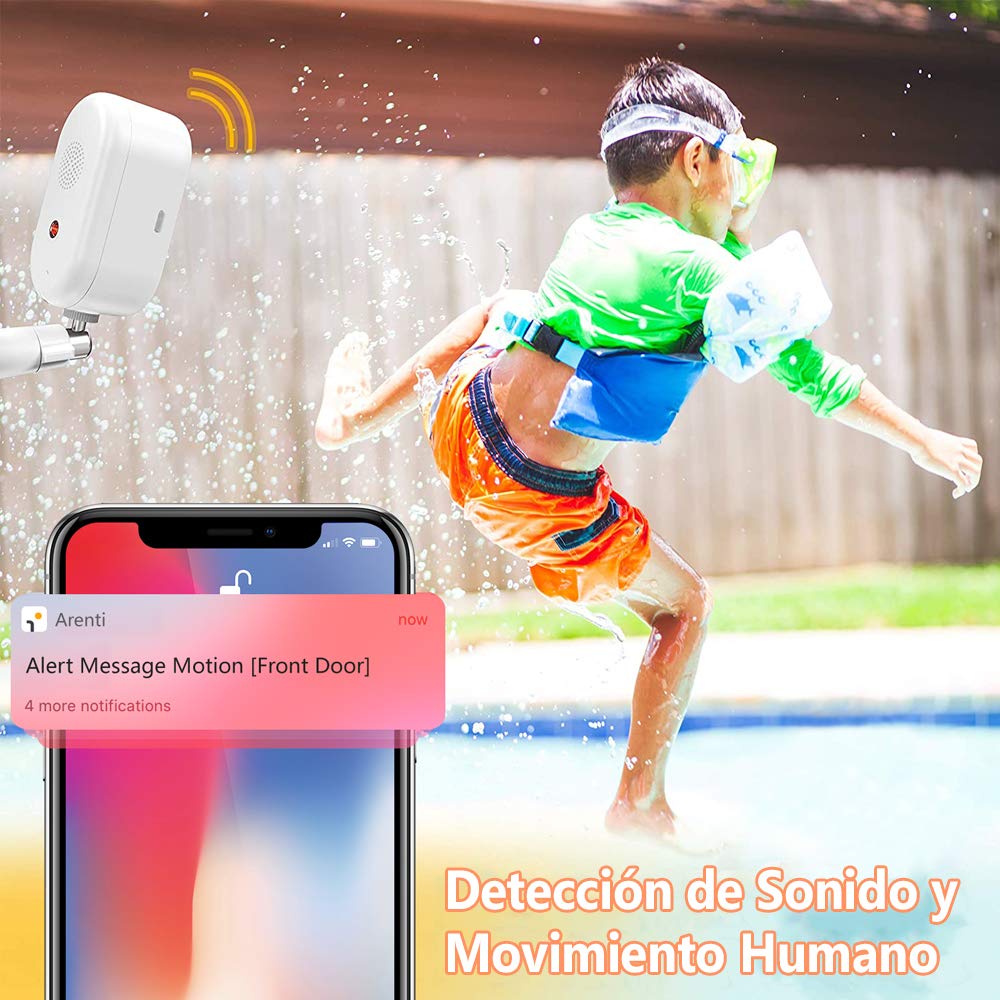 Cámara de Seguridad EASYTAO 2MP WiFi Recargable para Exteriores IP65 con Visión Nocturna Compatible con Alexa