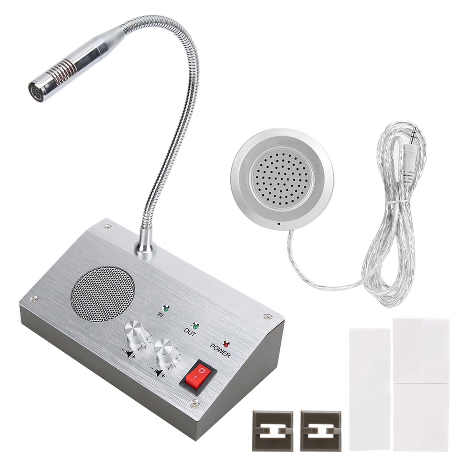 Micrófono de Intercomunicación Sonew Vidrio con Anti-interferencia y Grabación de Audio Bidireccional
