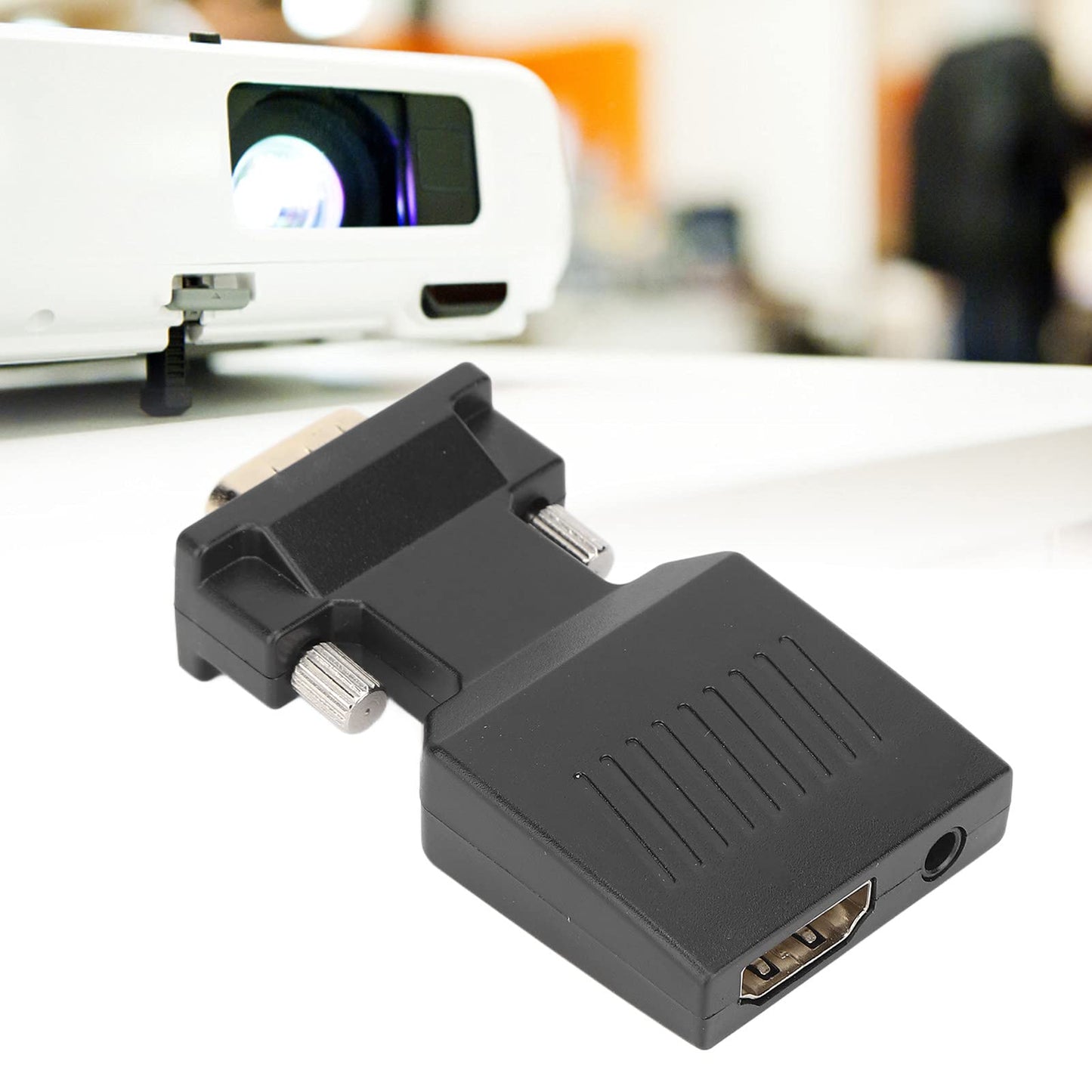 Adaptador VGA a HDMI con Audio 1080P, Convertidor de Video HDMI Hembra VGA Macho para Computadora Portátil, Computadora, Proyector