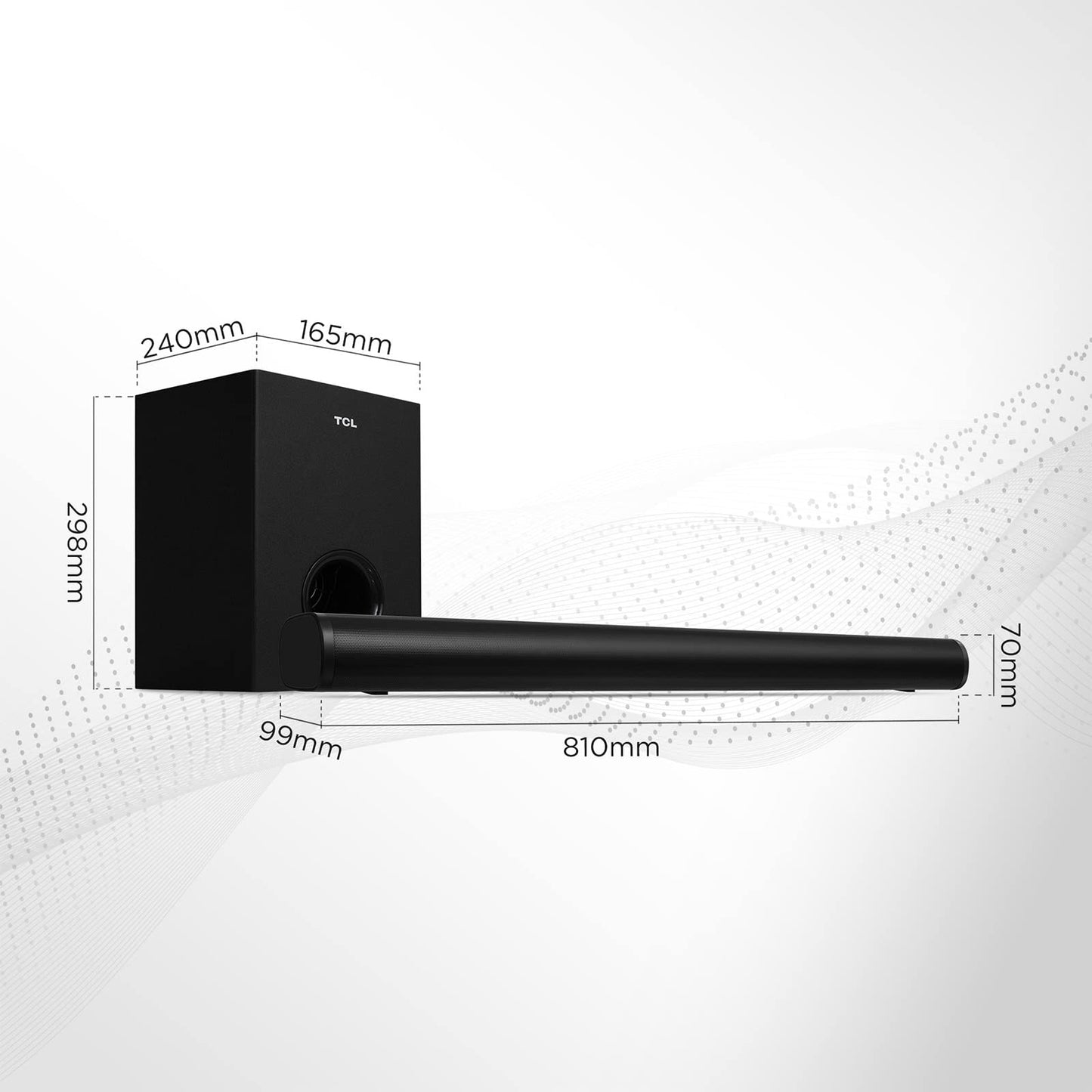 Barra de Sonido TCL 2.1 ch 200 W Potencia