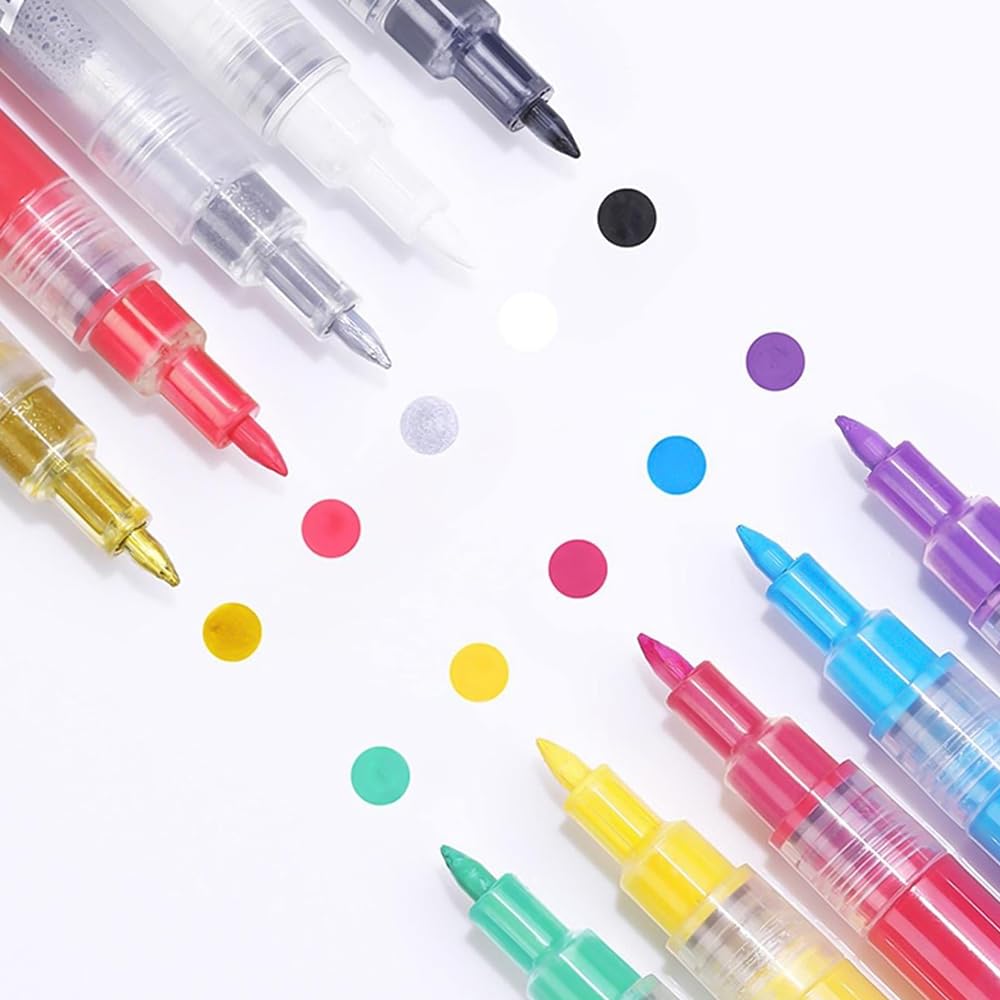 BSOON Bolígrafos en Nail Art Pens de uñas para arte en uñas - 10 colores, fácil uso