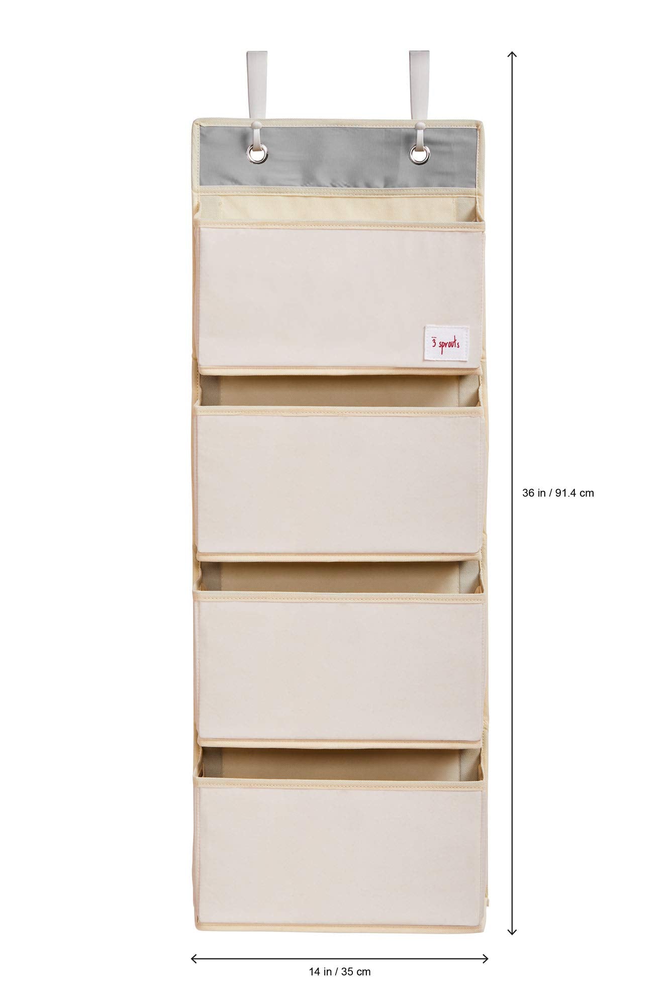 3 Sprouts Hanging Wall Organizer - Almacenamiento para guarderías y cambiadores (Llevar)