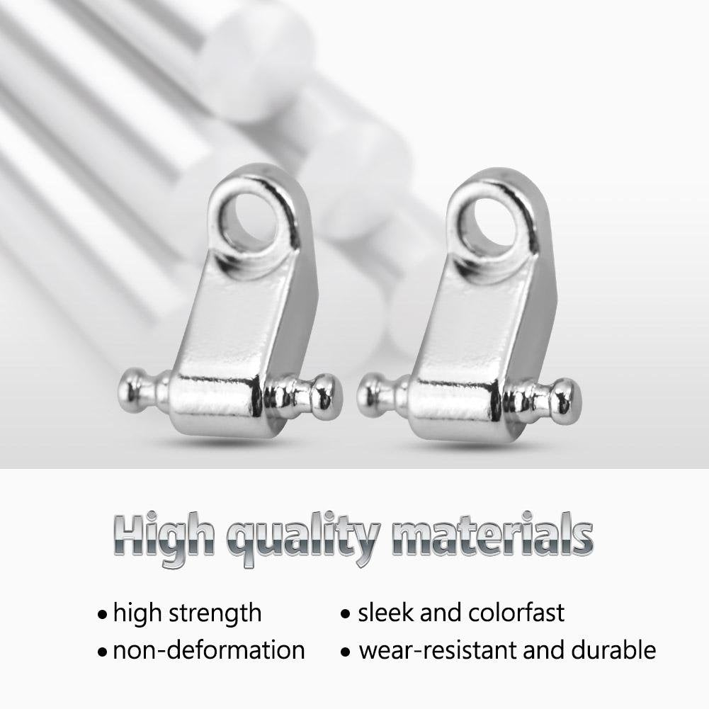 Alomejor Retenedor de Cuerda 2 Piezas Metal Guitarra Roller String Trees Guitarra el|ctrica Bass String Retainer en Cromo(Plata) Accesorios de Juego
