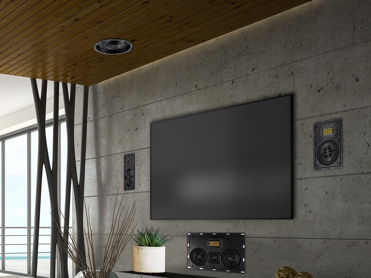Mono Amber 2-Way Carbon Fiber Ceiling Speakers - 6.5 Inch with Magnetic Grille and Ribbon Tweeter (Pair)