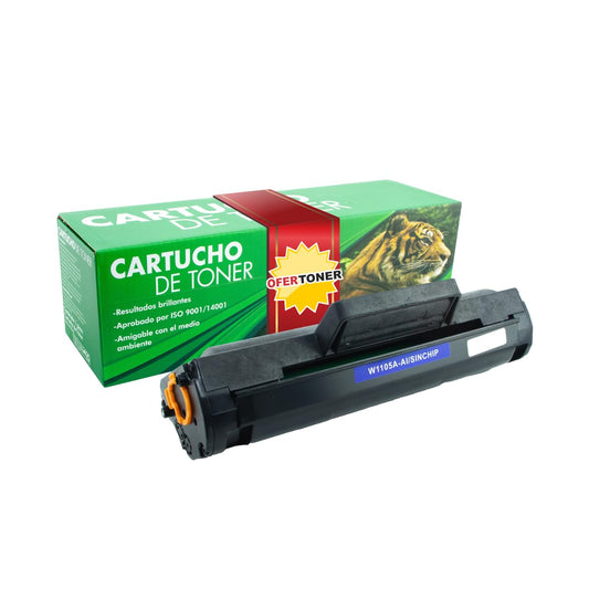 Genérico Toner W1105A con Chip Compatible con Laser, 107, MFP 135, MFP 137