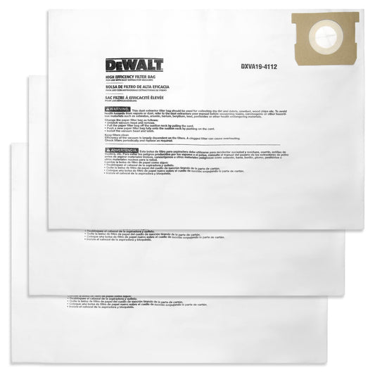 DeWalt DXVA19-4112 - Bolsa de polvo fina (12-16 galones)