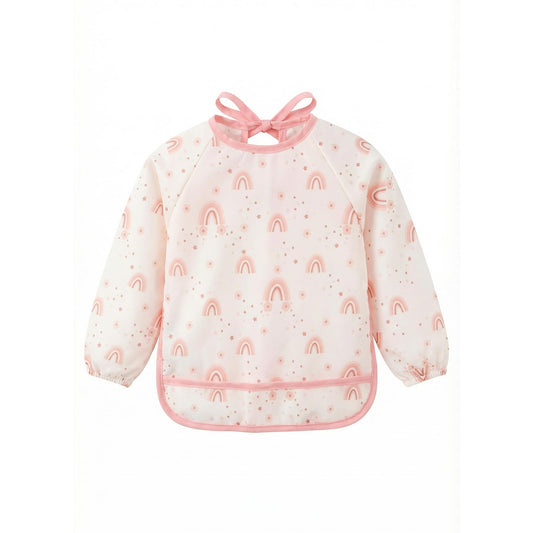 Babero de Manga Larga Hamur Home Crema Impermeable para Bebé de 2 a 4 Años
