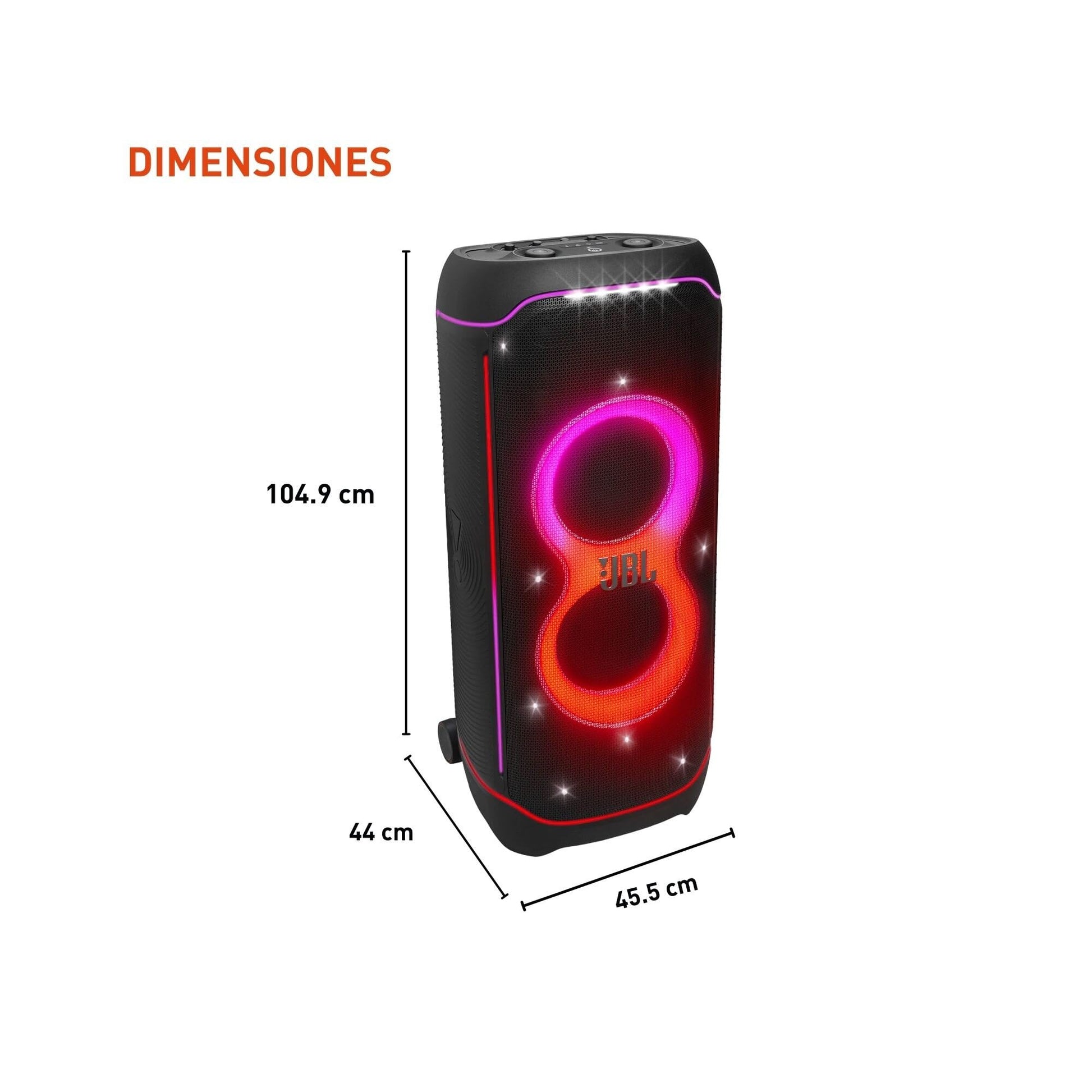 JBL PartyBox Ultimate Bocina Efecto Luz LED, Bluetooth, 1100 W de Potencia, Resistente al Agua IPX4 - Negro