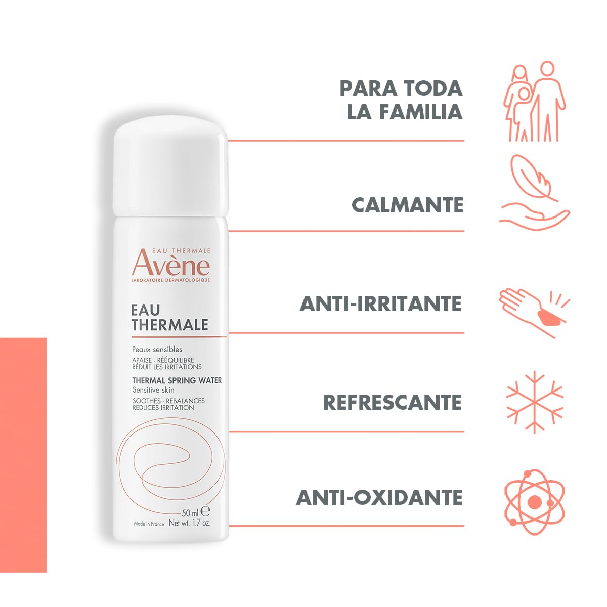 Avène Agua Termal Facial y Corporal en Spray, 50ml