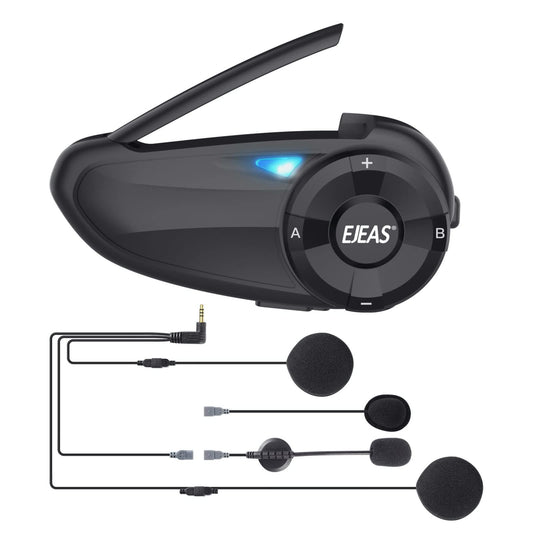 Auricular Bluetooth iSunergy Q7 Impermeable con Reducción de Ruido para Casco Integral 7 Riders 750mAh Conectable con App SafeRiding