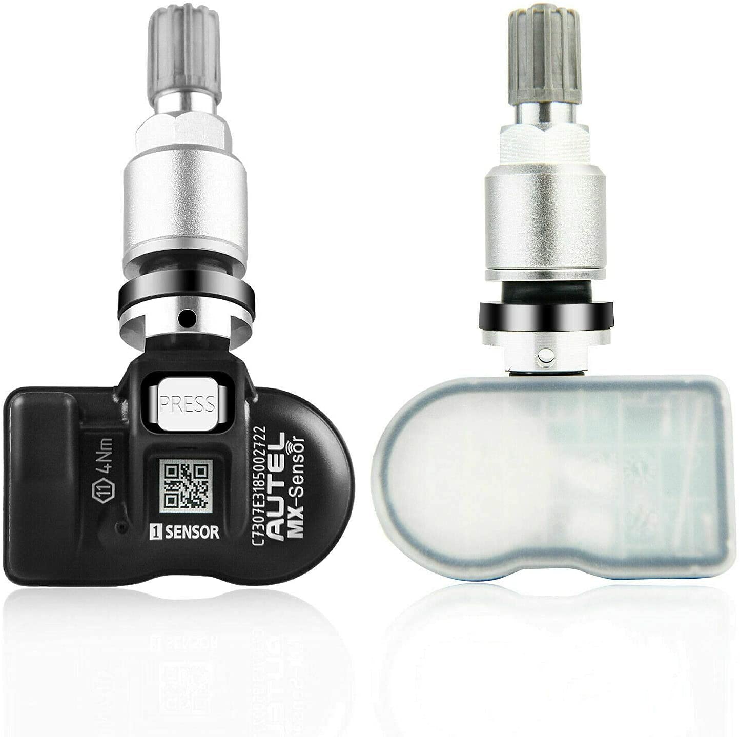 Autel MaxiTPMS MX - Sensor 8 unidades de tallo de metal 315/433MHz TPMS Sensor universal de neumáticos programado por TPMS Tool TS401 TS408 TS501 TS508 TS601 TS608 MK808TS MX808TS MS906TS ITS600