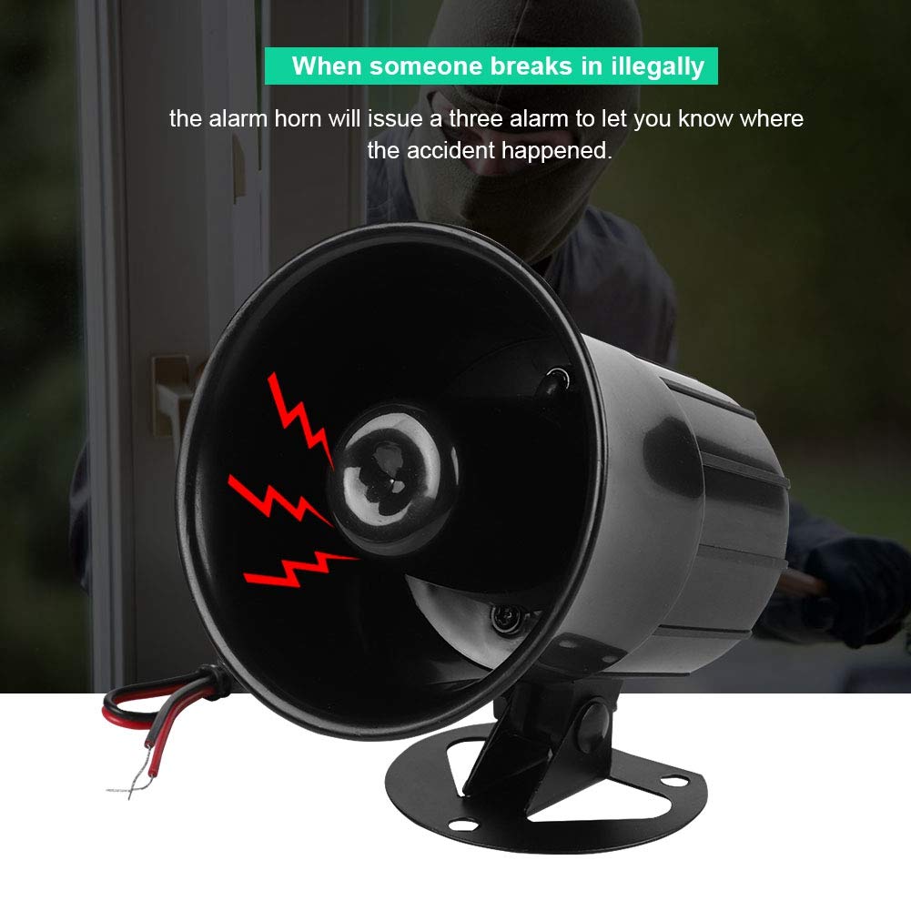 Sirena de Alarma 110 dB con Cable DC 12V para Protección de Seguridad en Hogar y Aire Libre