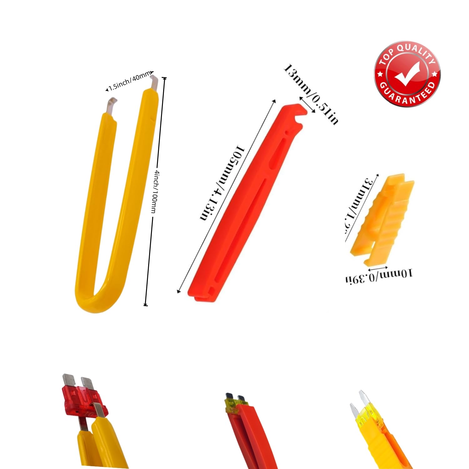KUBOJSDLZ - Alicates para extractor de fusibles, alicates para extracción de relés, paquete de 4 herramientas automotrices para coche, motocicleta, camión, barco, vehículos, terminal de batería