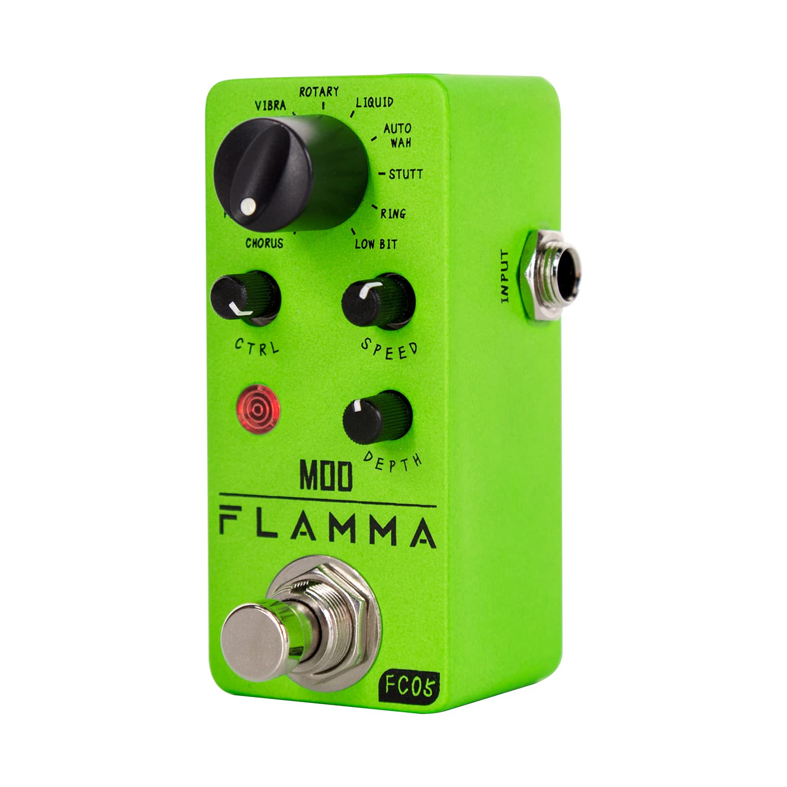 Pedal de Modulación Flamma FC05 Mini Multiefectos en Negro para Guitarra Eléctrica