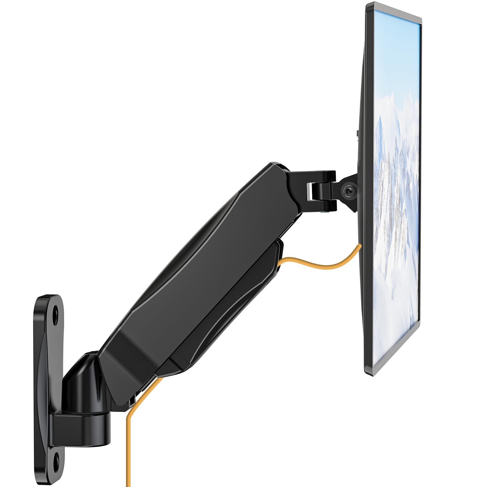 Soporte para Monitor WALI Negro Ajustable con Resorte de Gas para Pared