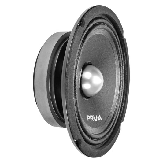 PRV AUDIO 6MR250B-4 Altavoz bala de rango medio poco profundo de 6.5 pulgadas, delgado, 250 vatios 4 ohmios, altavoz delgado de audio para coche, compacto para puertas (individual)