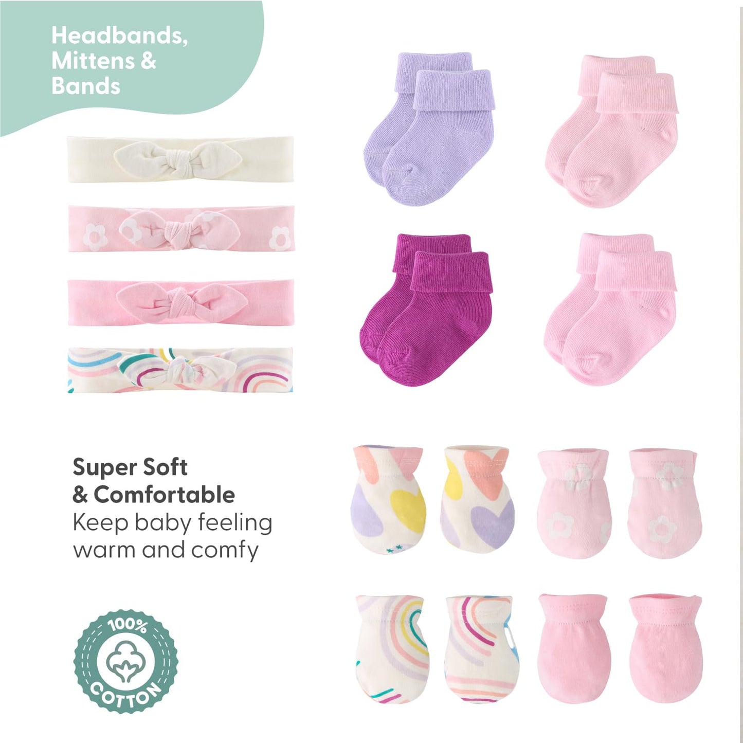 The Peanutshell - Juego de regalo de canastas para bebés y niñas, 30 piezas, ropa de bebé y artículos esenciales para recién nacidos, ropa de bebé recién nacido de 0 a 3 meses, bonito dulce, Rosado,