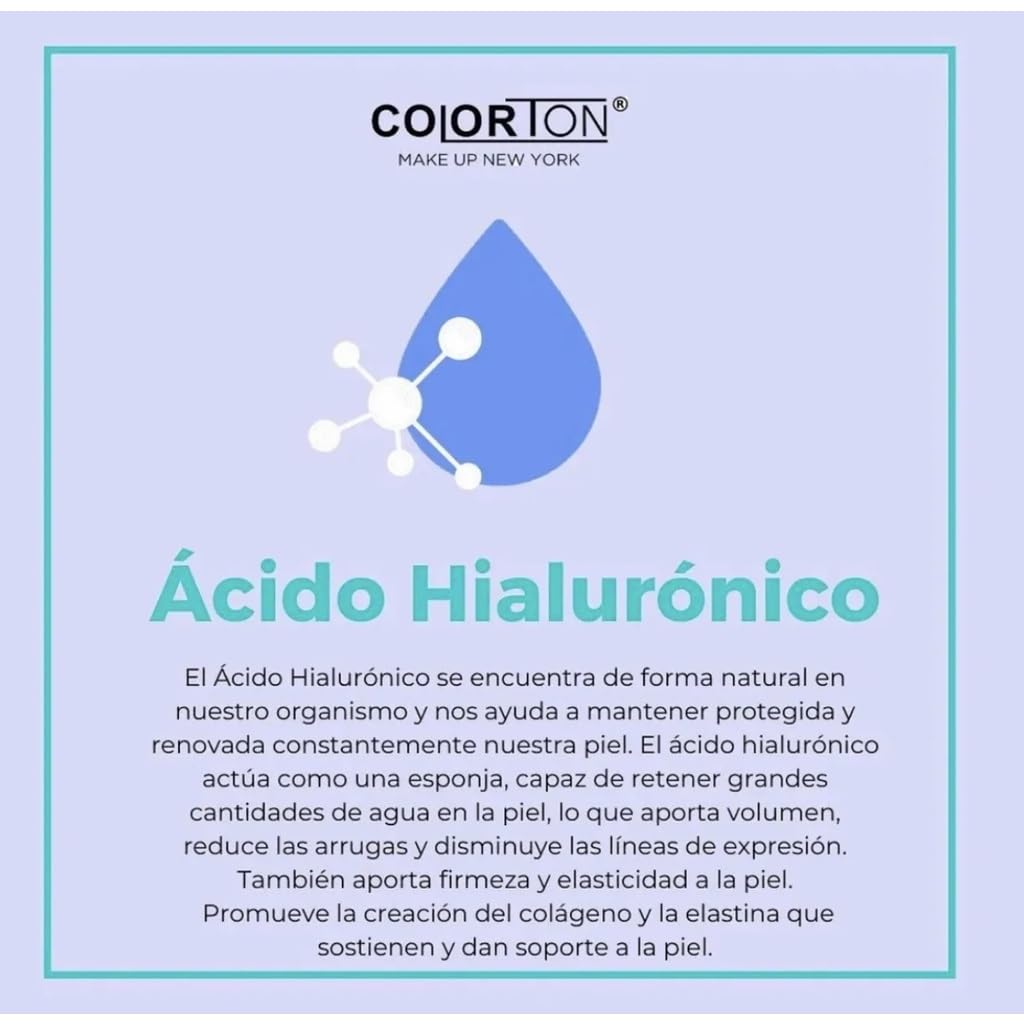 Serum Facial Acido Hialuronico Colorten By Gaero Shop | Kit 2 Piezas| 60 ml | Regenera