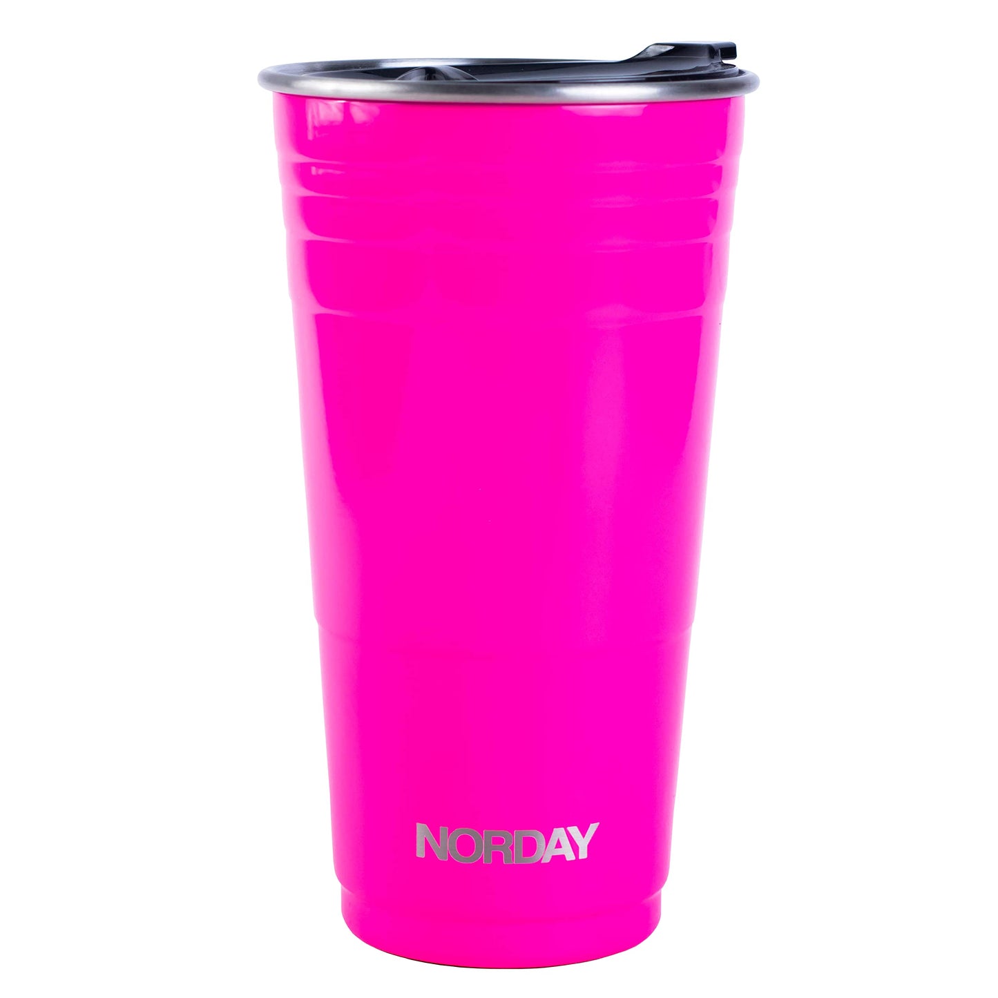 Termo de Acero Inoxidable Norday Rosa 720 ml Doble Pared Antiderrame Reutilizable para Fiesta
