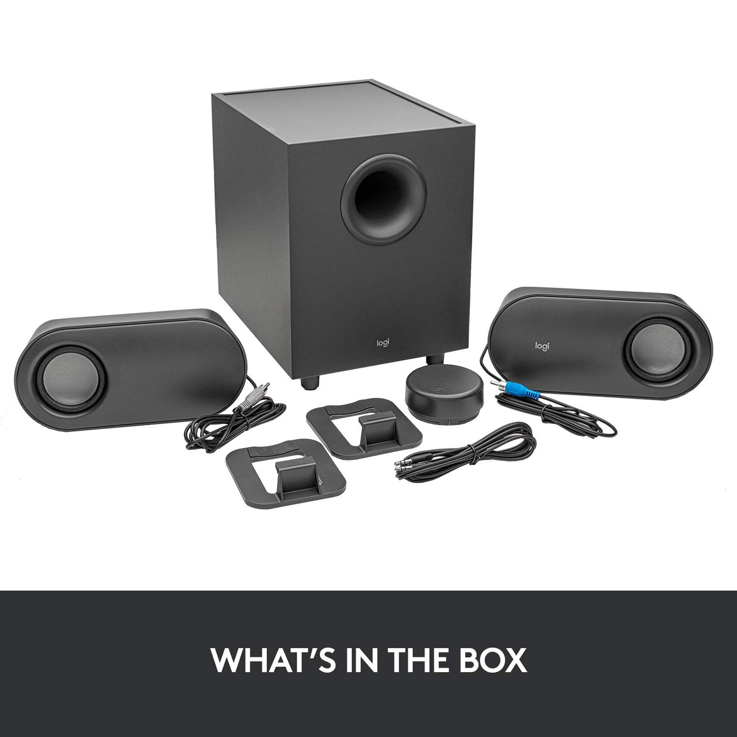 Logitech Z407 Bocinas Bluetooth para ordenador con Subwoofer y control inalámbrico, Sonido inmersivo, Audio premium con varias entradas, Altavoces USB - Negro
