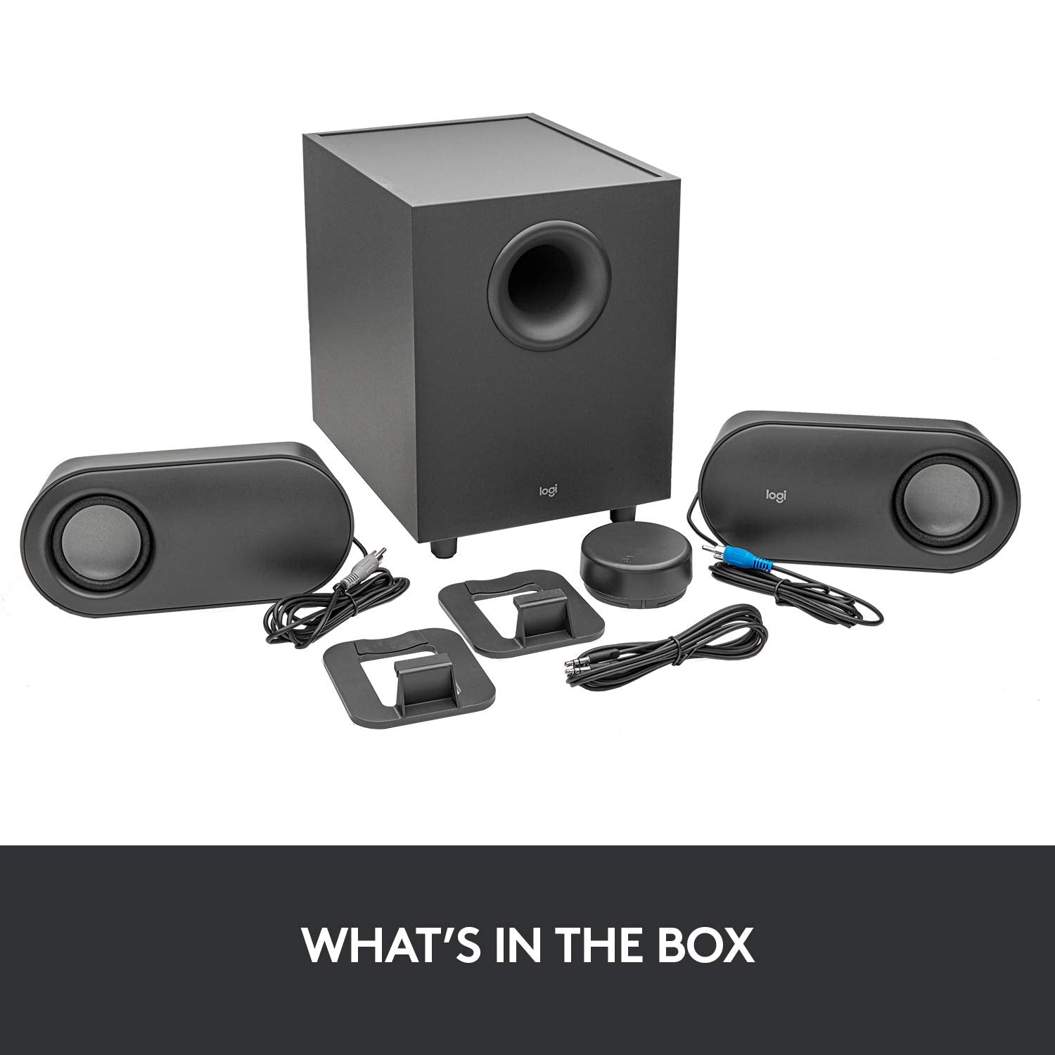 Logitech Z407 Bocinas Bluetooth para ordenador con Subwoofer y control inalámbrico, Sonido inmersivo, Audio premium con varias entradas, Altavoces USB - Negro