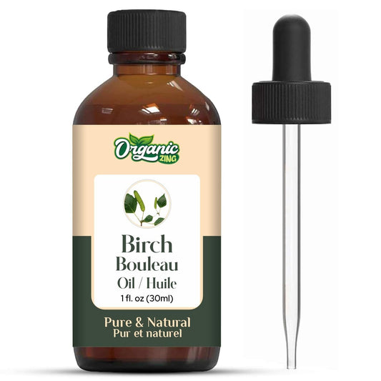 Organic Zing Birch (Betula) Oil | Pure & Natural Essential Oil for Skincare, Hair Care, Aroma & Diffusers- 30ml/1.01fl oz
