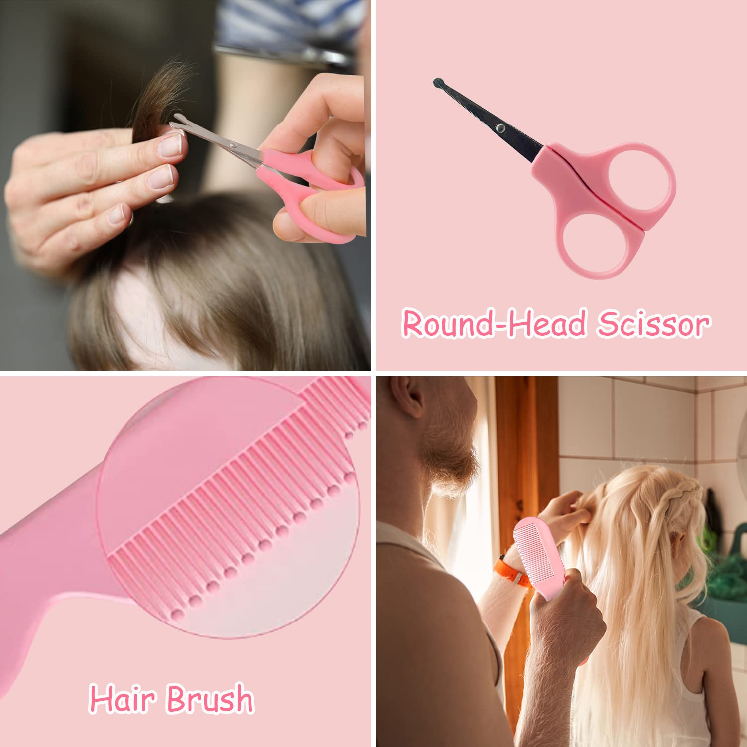 LLbucuo - Kit de cuidado de la salud y aseo para bebés, 26 en 1, juego de recortadora de uñas eléctrica para bebés recién nacidos, niños pequeños, niñas y niños, herramientas de corte de pelo