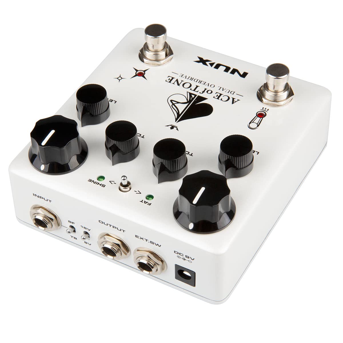 Pedal Overdrive Dual NUX ACE of Tone Tubeman MKII y Morning Star
