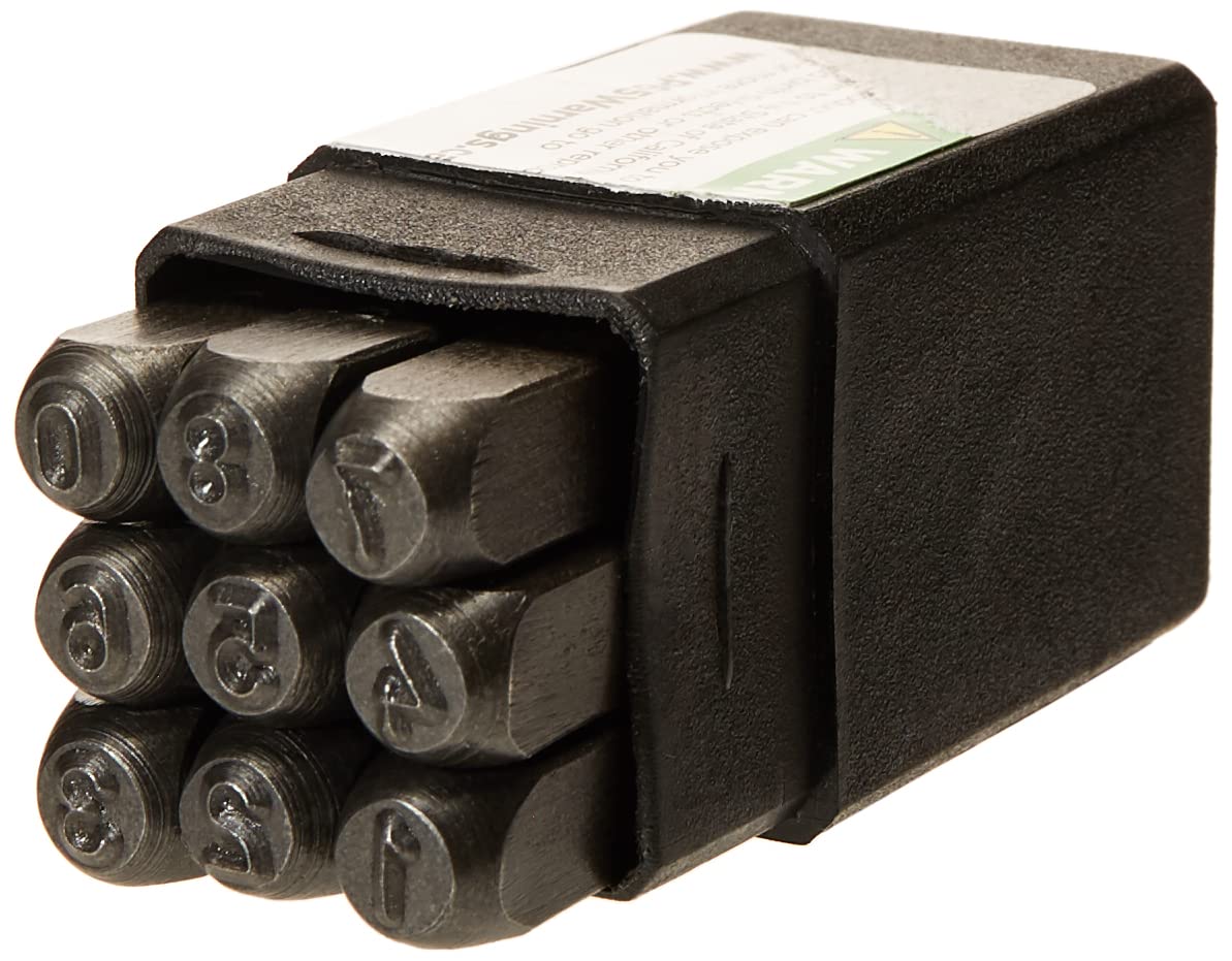 Juego de Números Urrea 42N4 en Negro 4 mm 9 Piezas