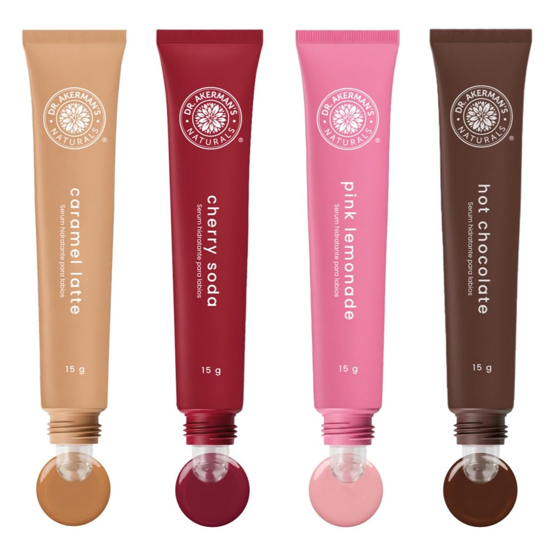 Lip Glow Serum 4 sabores Dr Akerman Ultra Hidratante Filler Progresivo No pegajoso