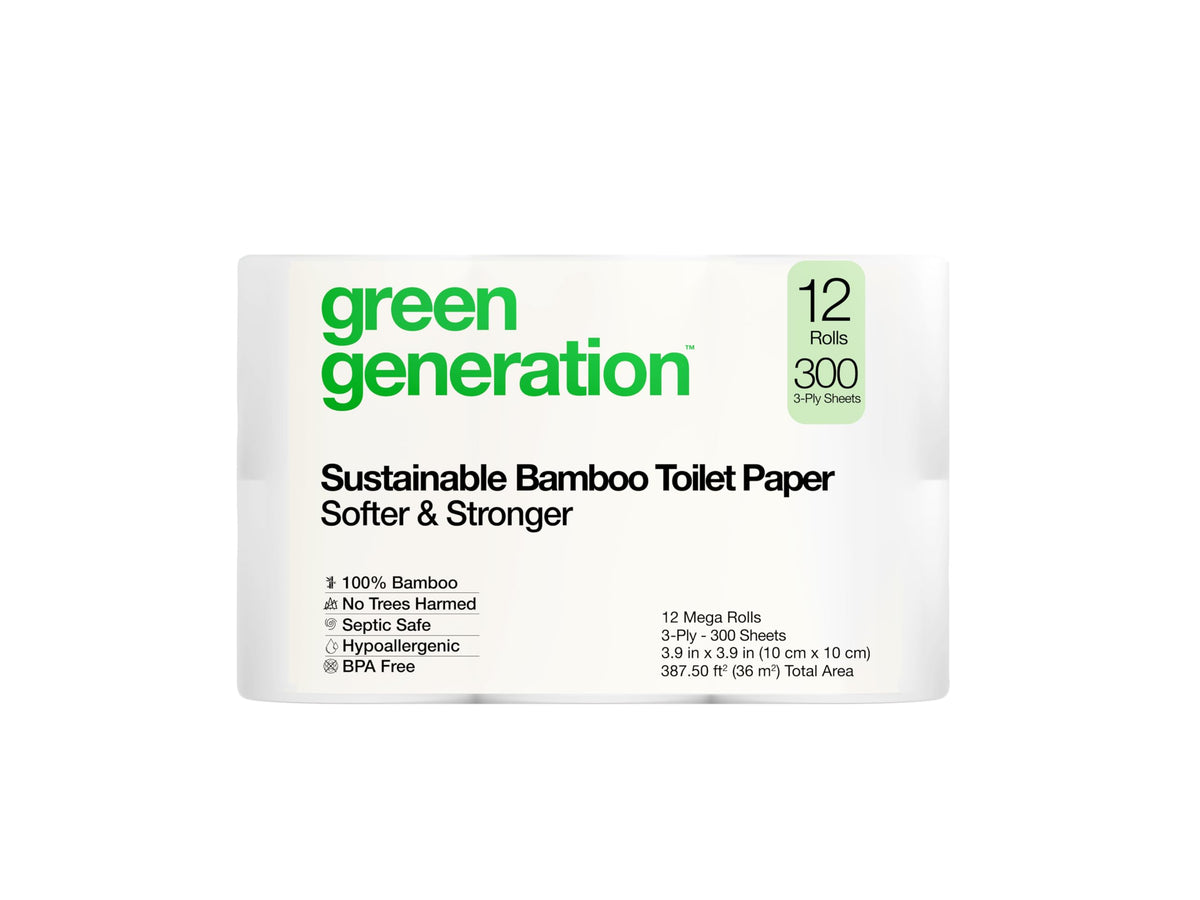 Papel Higiénico Green Generation Blanco Orgánico Sostenible 12 Rollos 3 Capas