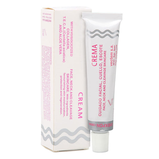 Crema Facial, Crema Antiedad, Rejuvenecimiento de la Piel Crema Hidratante para el Cuello con Colágeno de Aloe Vera para el Cuidado Diario de la Piel, Piel Nutrida Y Firme 40 Ml