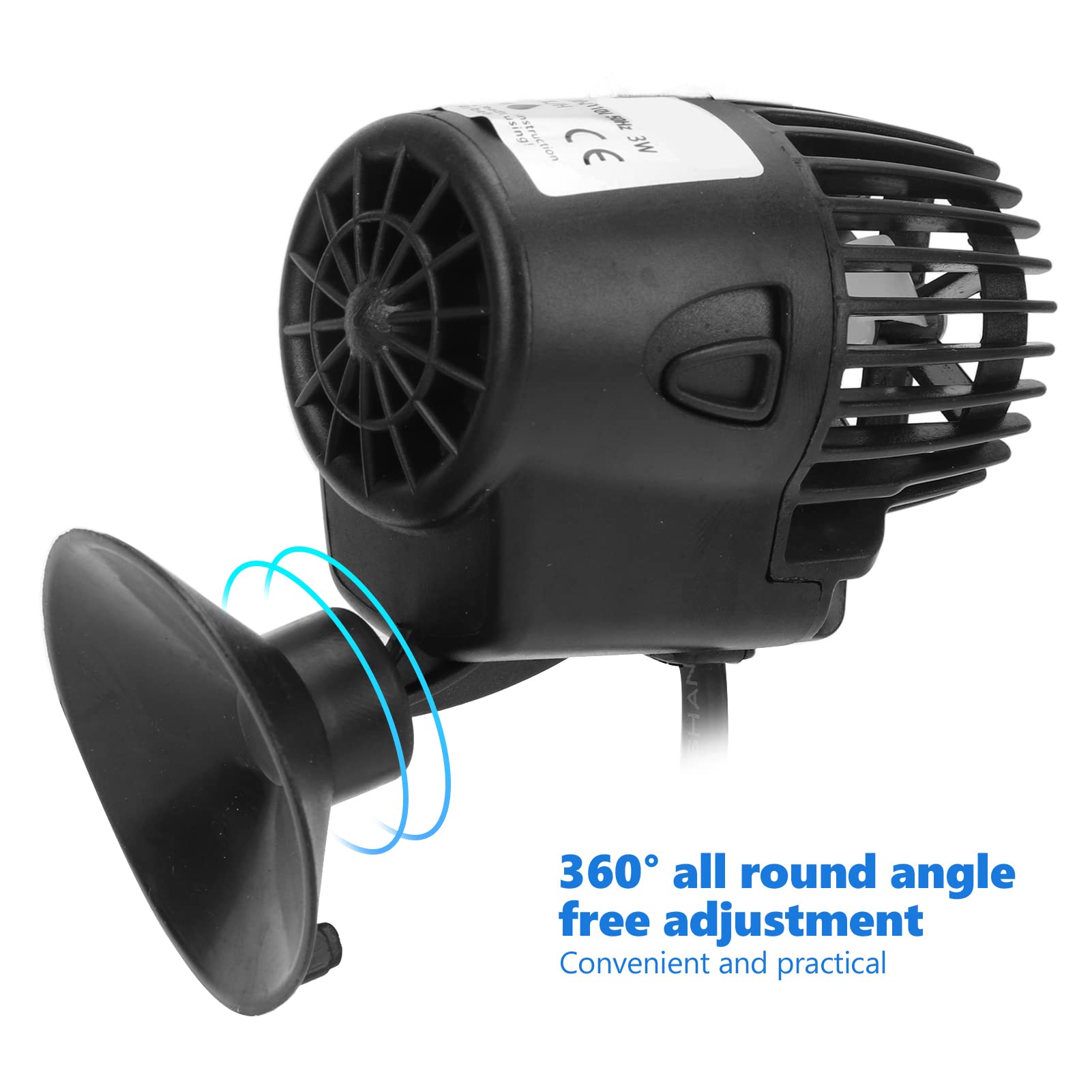 Bomba de Circulación para Hacer Olas de Acuario Bomba Sumergible Giratoria de 360 grados Acuarios Pecera bomba fuente