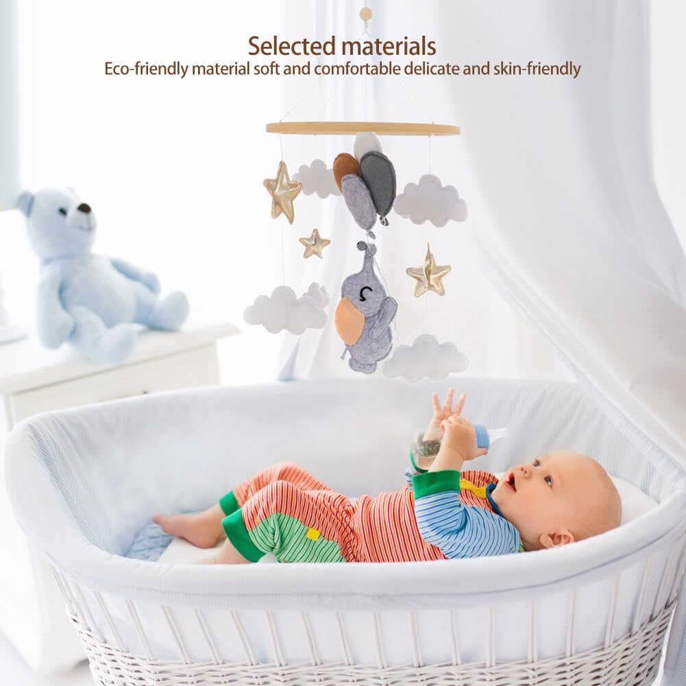 Decoración de cuarto de bebé, móvil para cuna – oso móvil boho decoración de guardería – móvil para moisés – colgante para guardería y techo
