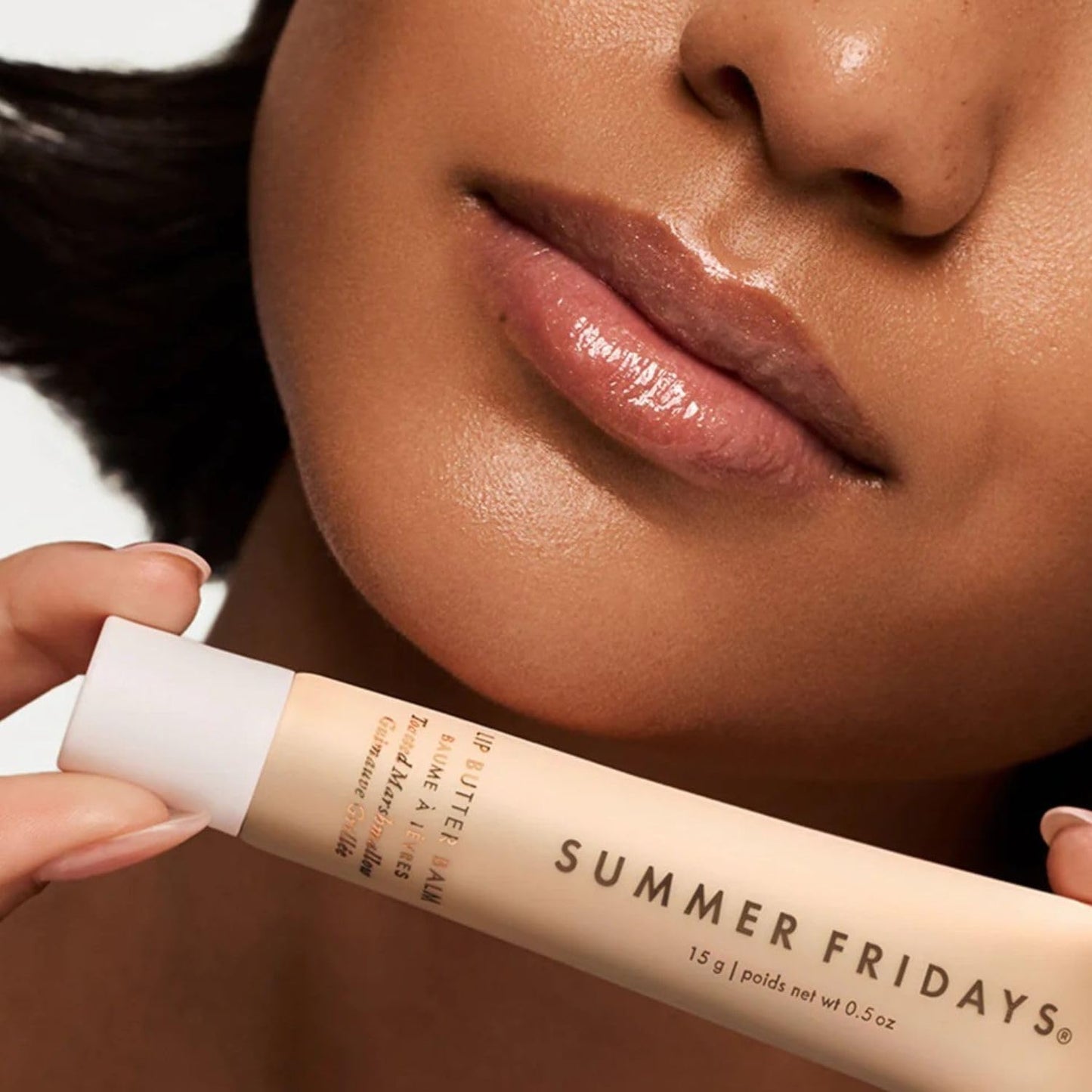 Summer Fridays Lip Butter Balm Edición Limitada, Tono Toasted Marshmallow, con Toque de Brillo Dorado, 15g