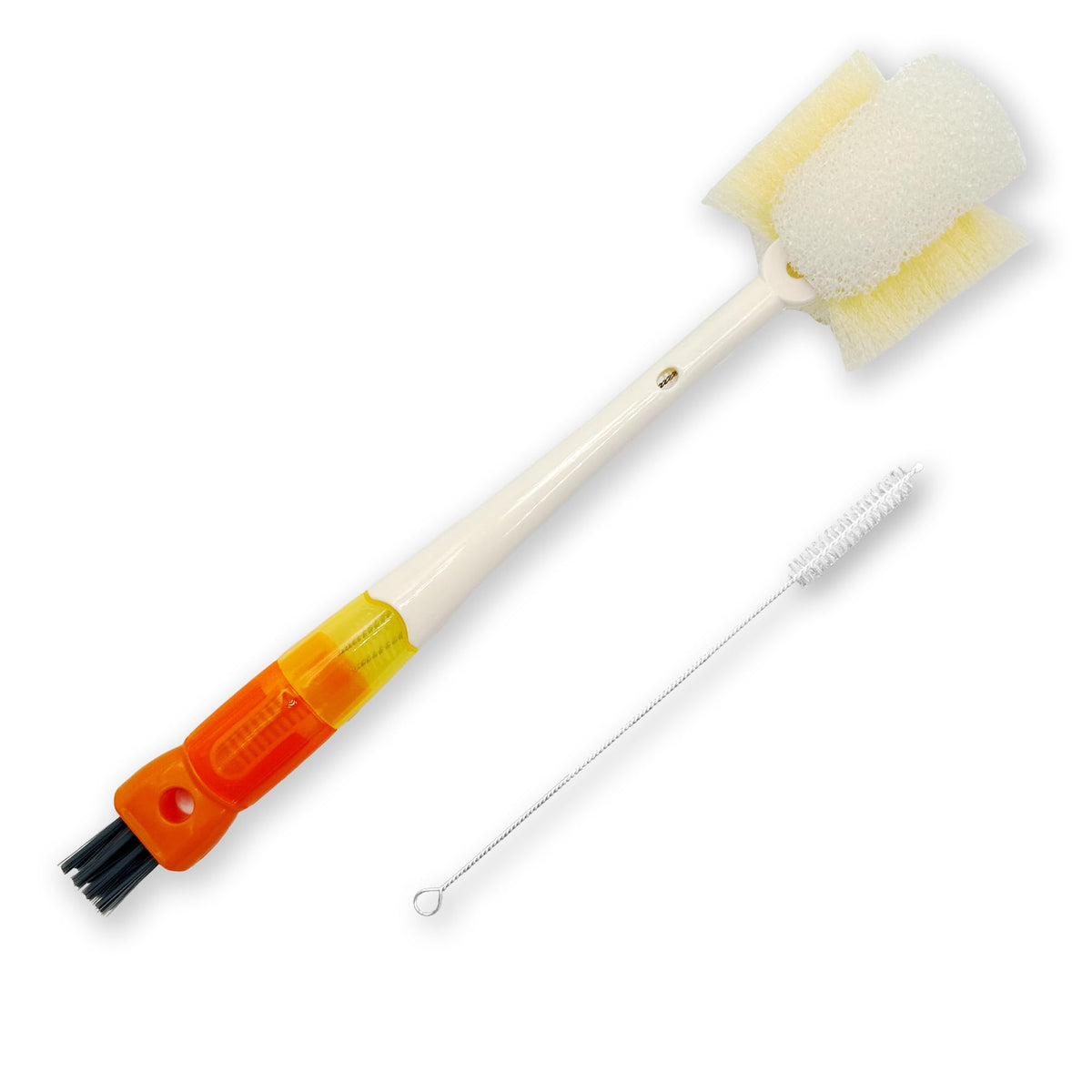 Meruya - Cepillo para botella de agua 5 en 1 multifuncional, detalle para pezón de biberón o tapa de taza, cepillo limpiador de pajitas, juego de 2 unidades