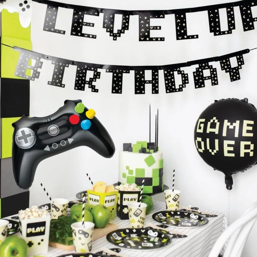 Level Up - driver inflable multicolor - 28 x 18 pulgadas (paquete de 1) - Perfecto para jugadores, fiestas y eventos