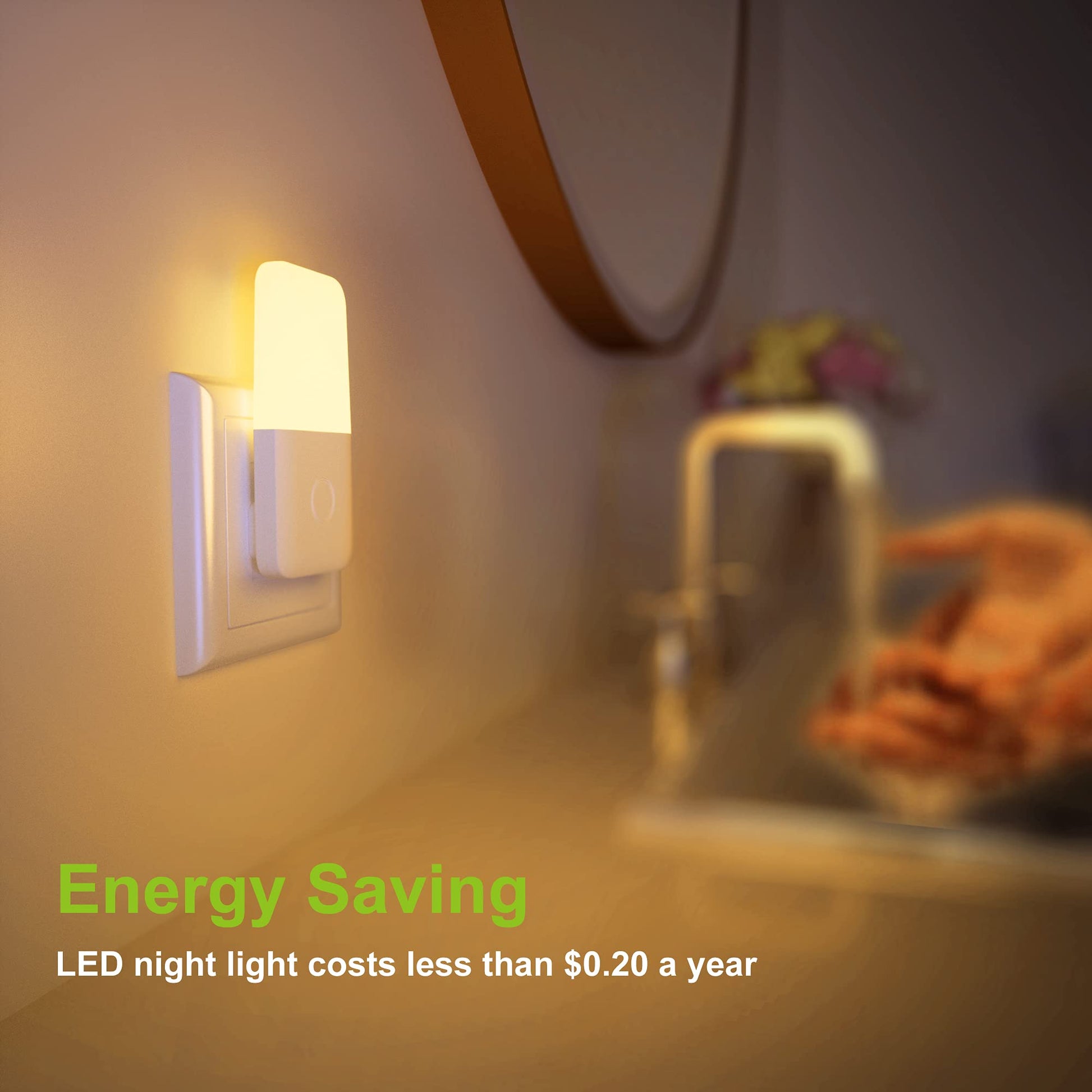 Luz Nocturna LED MAZ-TEK Blanca Cálida con Sensor Inteligente para Niños