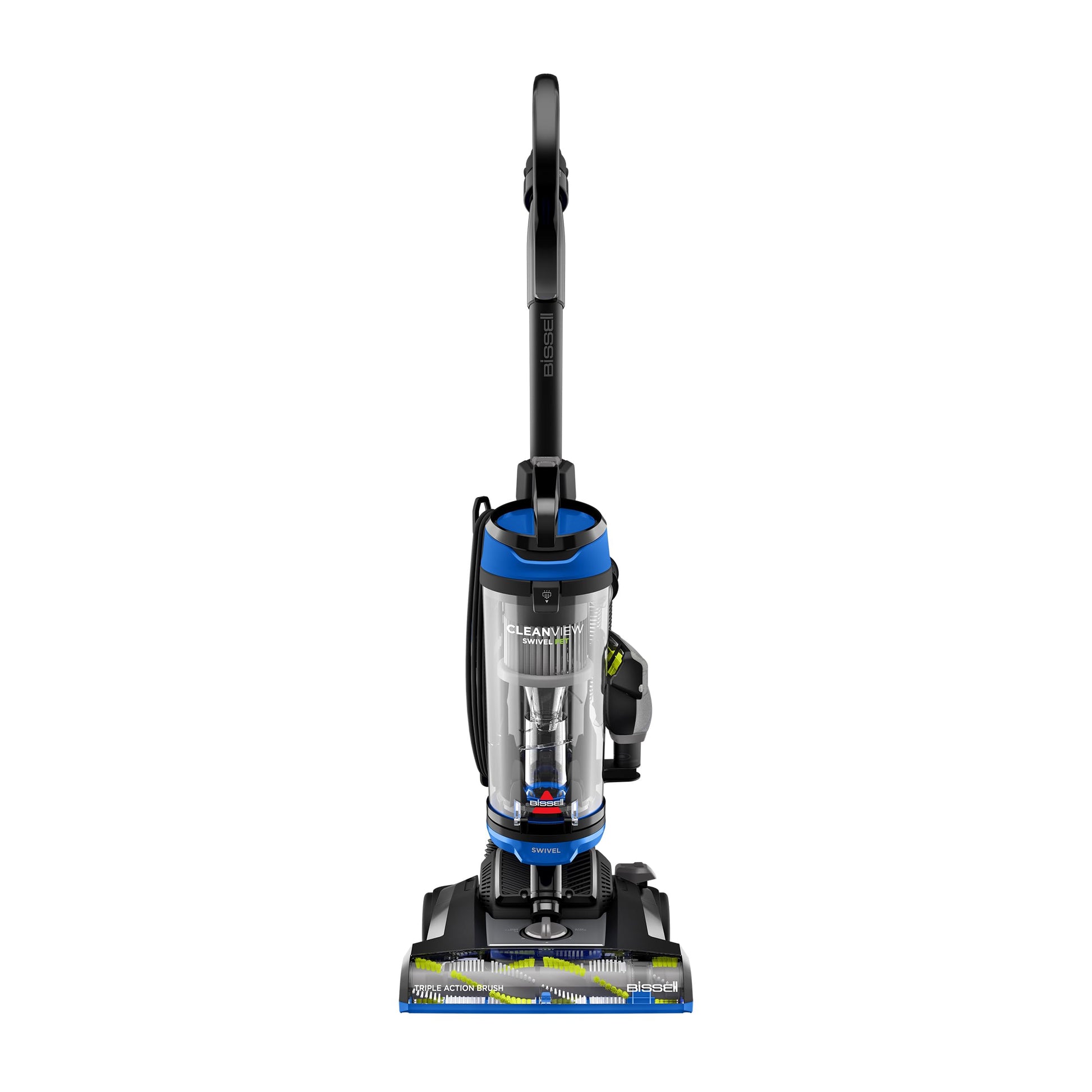 Bissell CleanView - Aspiradora giratoria con Rodillo de Cepillo para Polvo de Triple acción, dirección giratoria, Varilla de extensión, Tanque de Suciedad fácil de aspiradora, Sistema de succión
