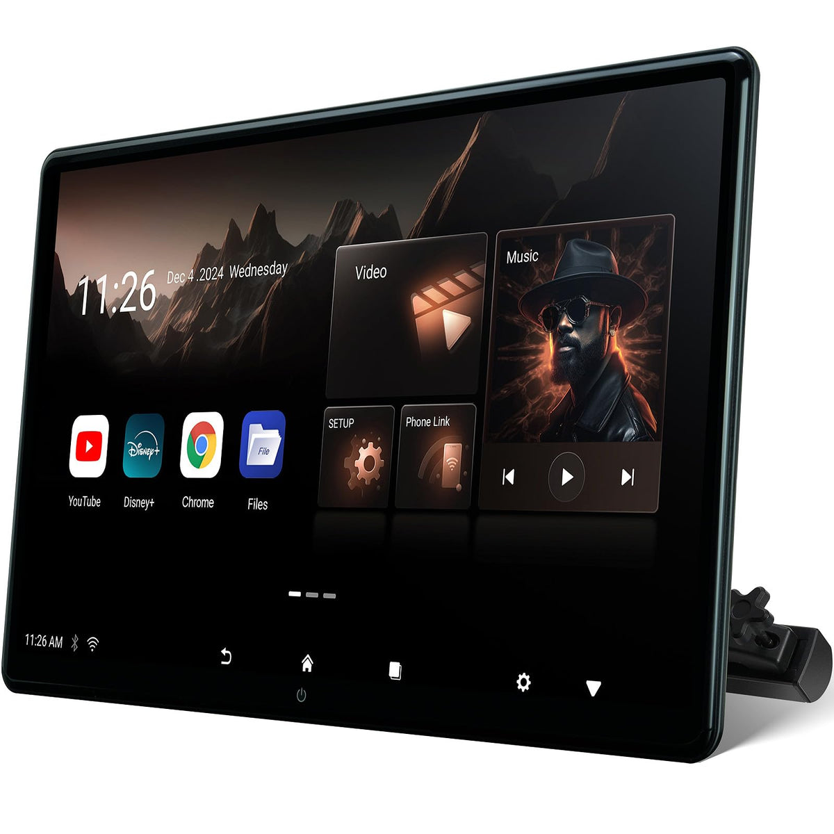Monitor de Reposacabezas Seventour 4K 15,6 Pulgadas Android 13 con Pantalla Táctil y Enlace de Espejo Inalámbrico para Coche