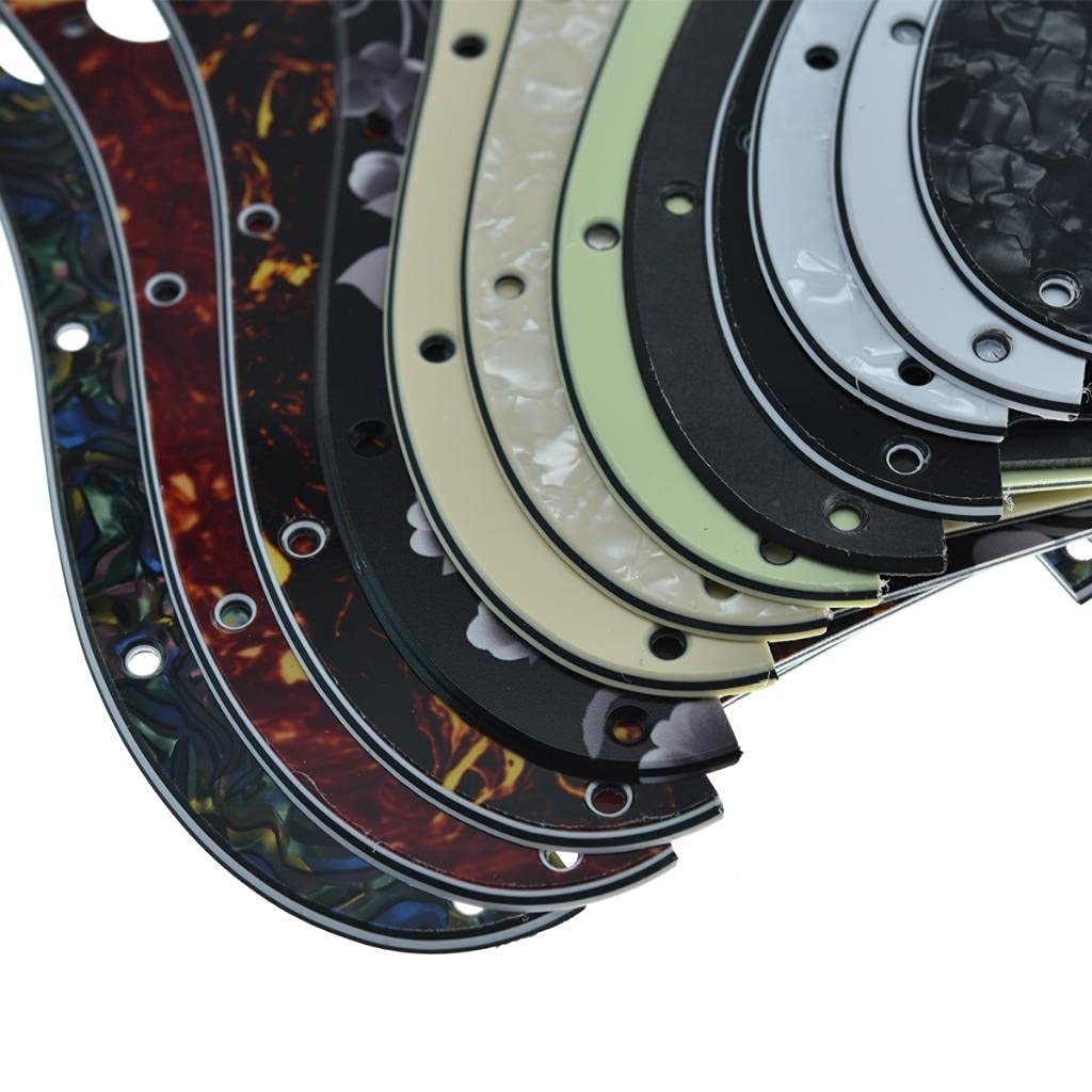 Dopro Golpeador de guitarra Strat HSS de 11 agujeros, 2 tripulaciones Humbucking para American FD Stratocaster Perla de abulón