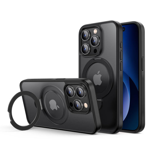 Funda para iPhone 15 Pro MAX UGREEN MagSafe Mate Cepillada con Soporte Anillo Plegable y Protección Anti-Caídas