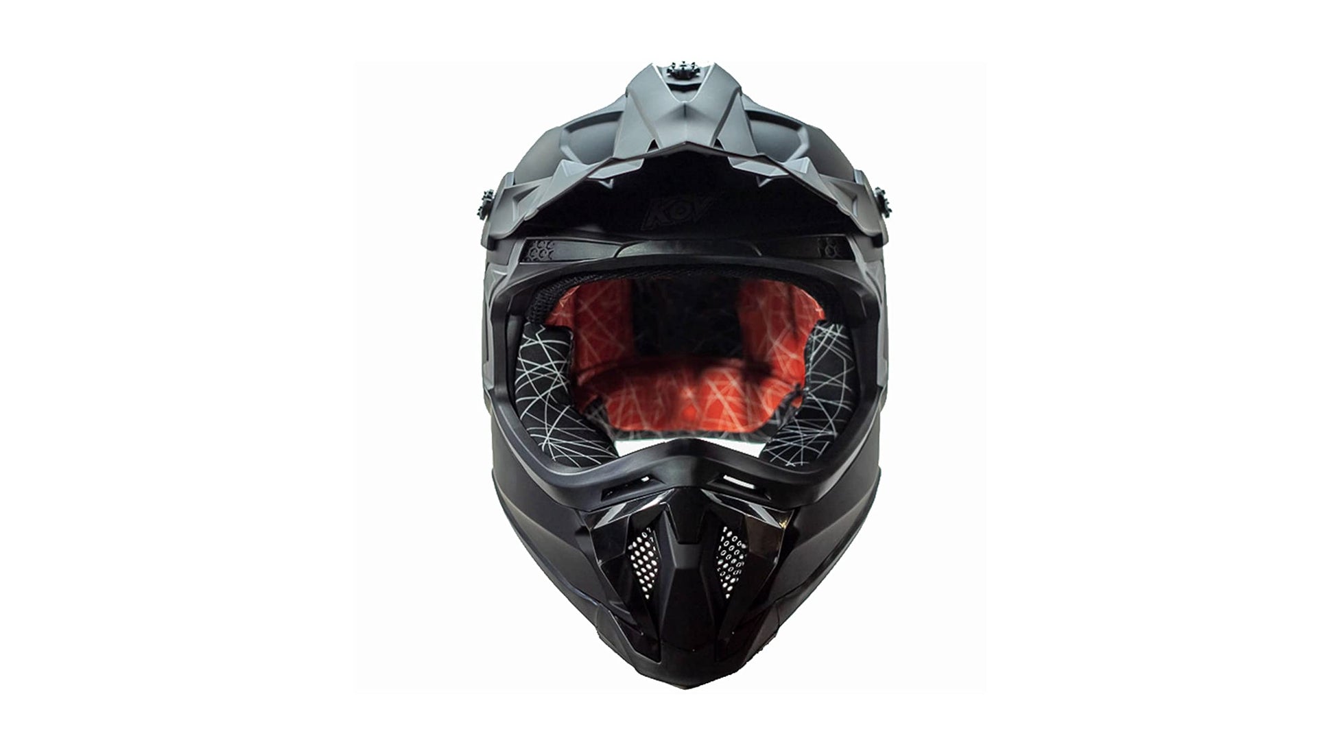 KOV Casco Terra Cross Negro Mate Solid Off-Road para Motocross Dot (XL)