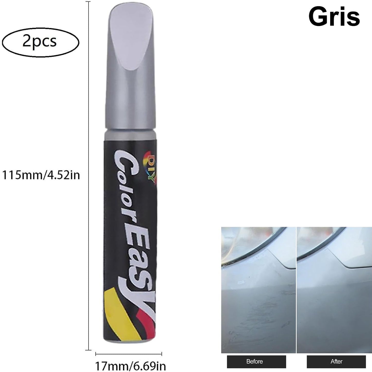 Bolígrafo Reparador MCSWKEY Gris para Arañazos Menores en Coche