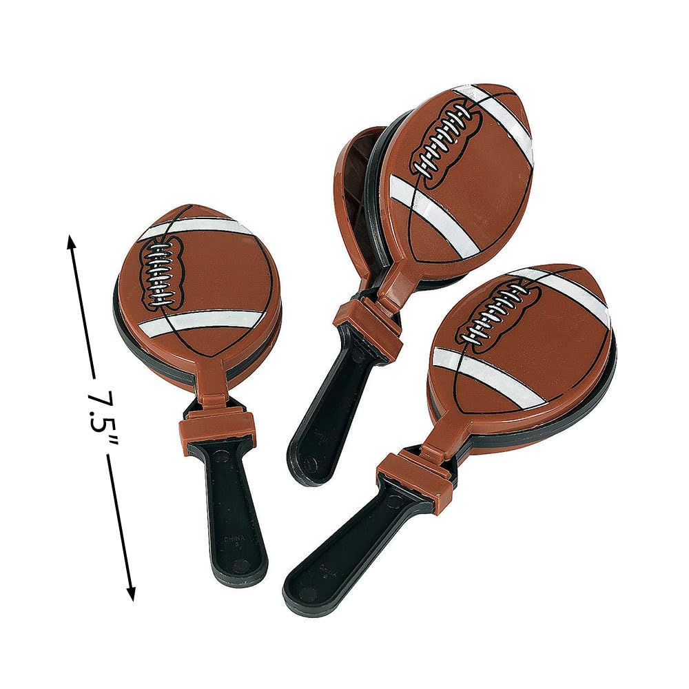 Lot de 12 Fútbol clappers Party Favors Juego Noisemaker Clacker by Fun Express