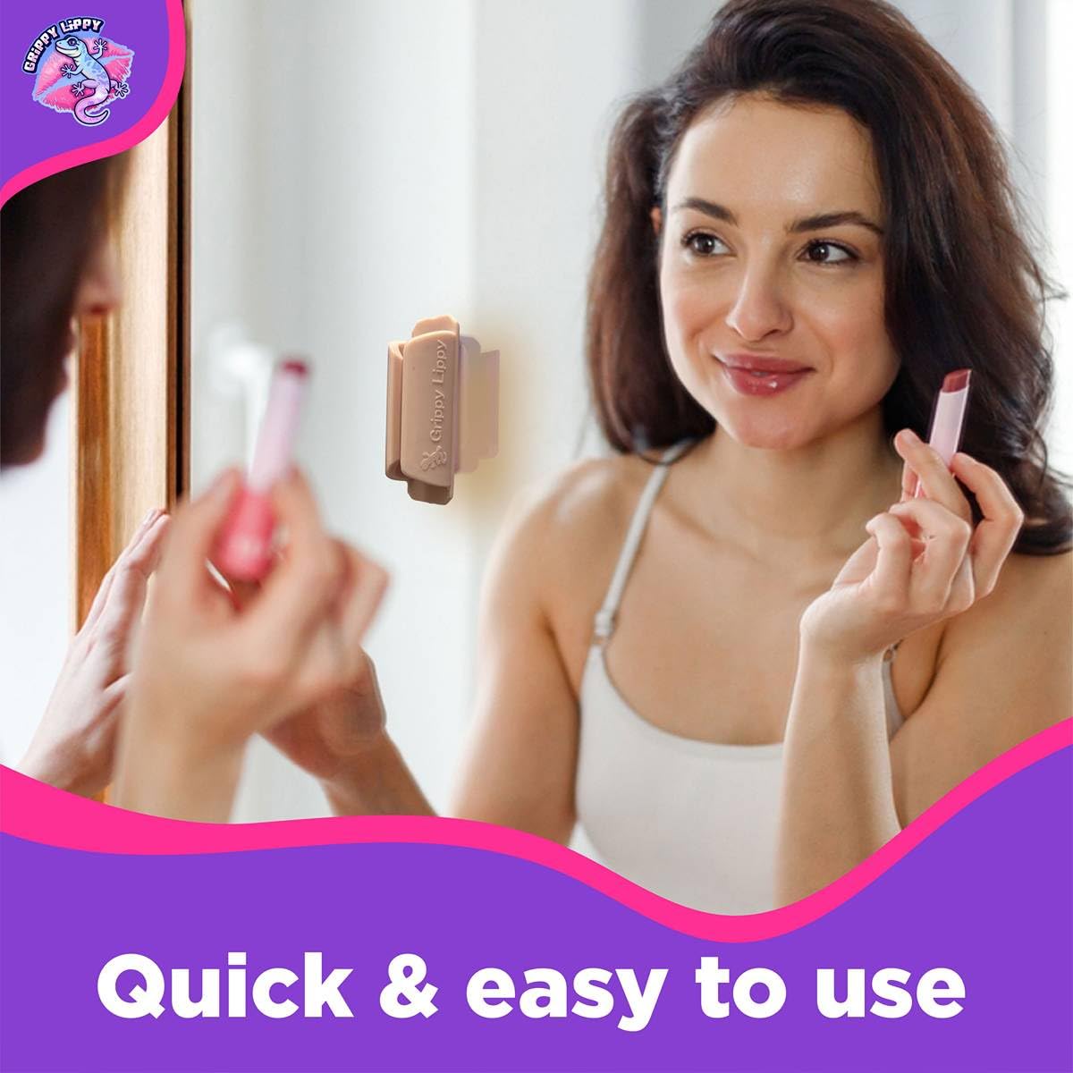 Grippy Lippy - Soporte para bálsamo labial duradero (luna/duna)